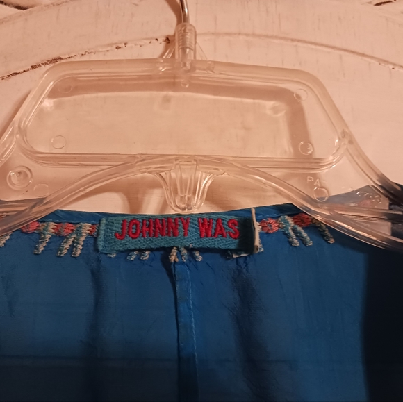 Johnny Was Blue Embroidered Tunic Top - Picture 2 of 7